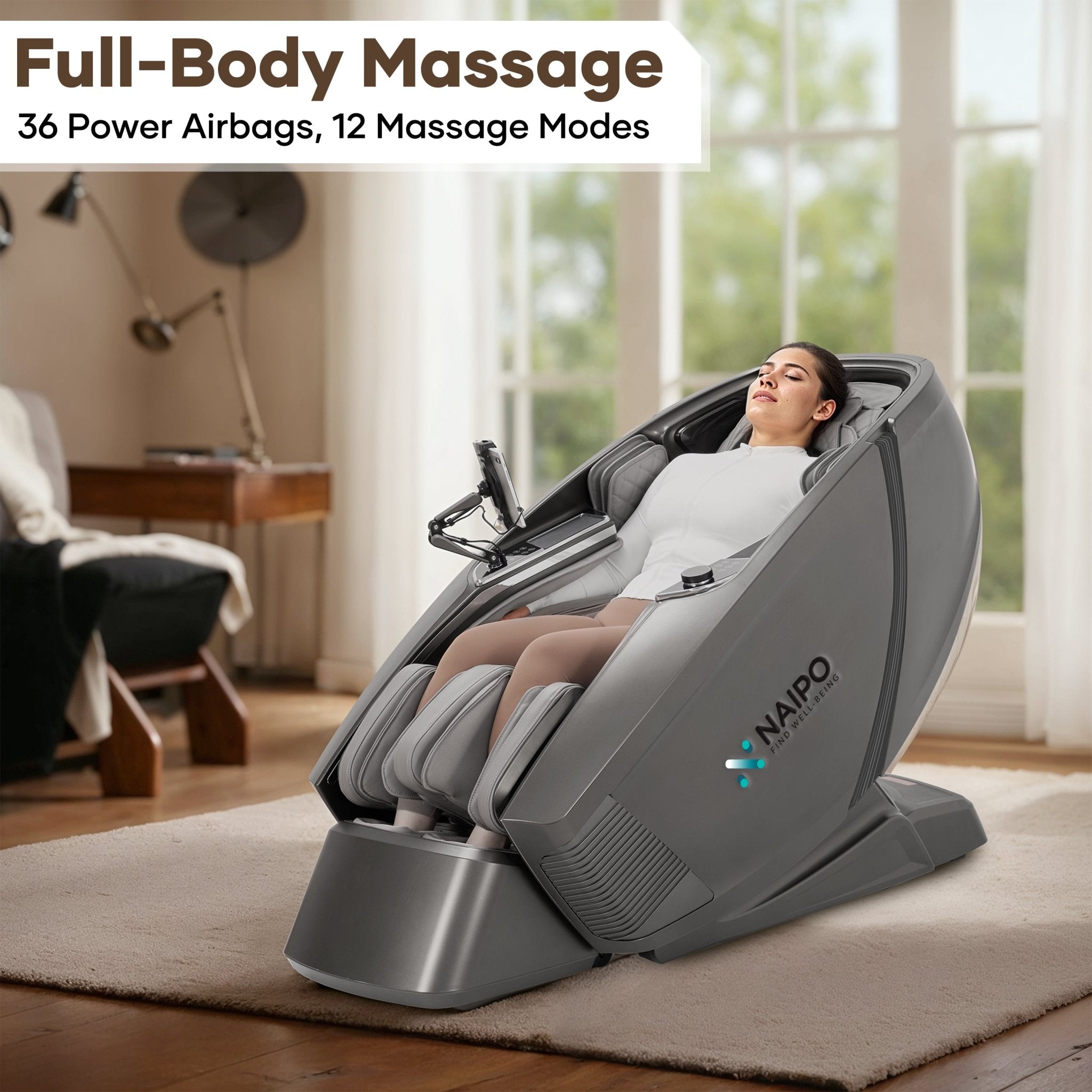 NAIPO NP - MC2401 Smart Massage Chair - Full Body Shiatsu with Heat - NAIPO