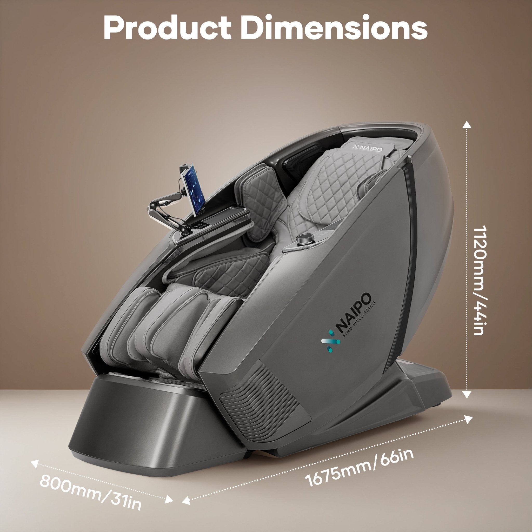 NAIPO NP - MC2401 Smart Massage Chair - Full Body Shiatsu with Heat - NAIPO