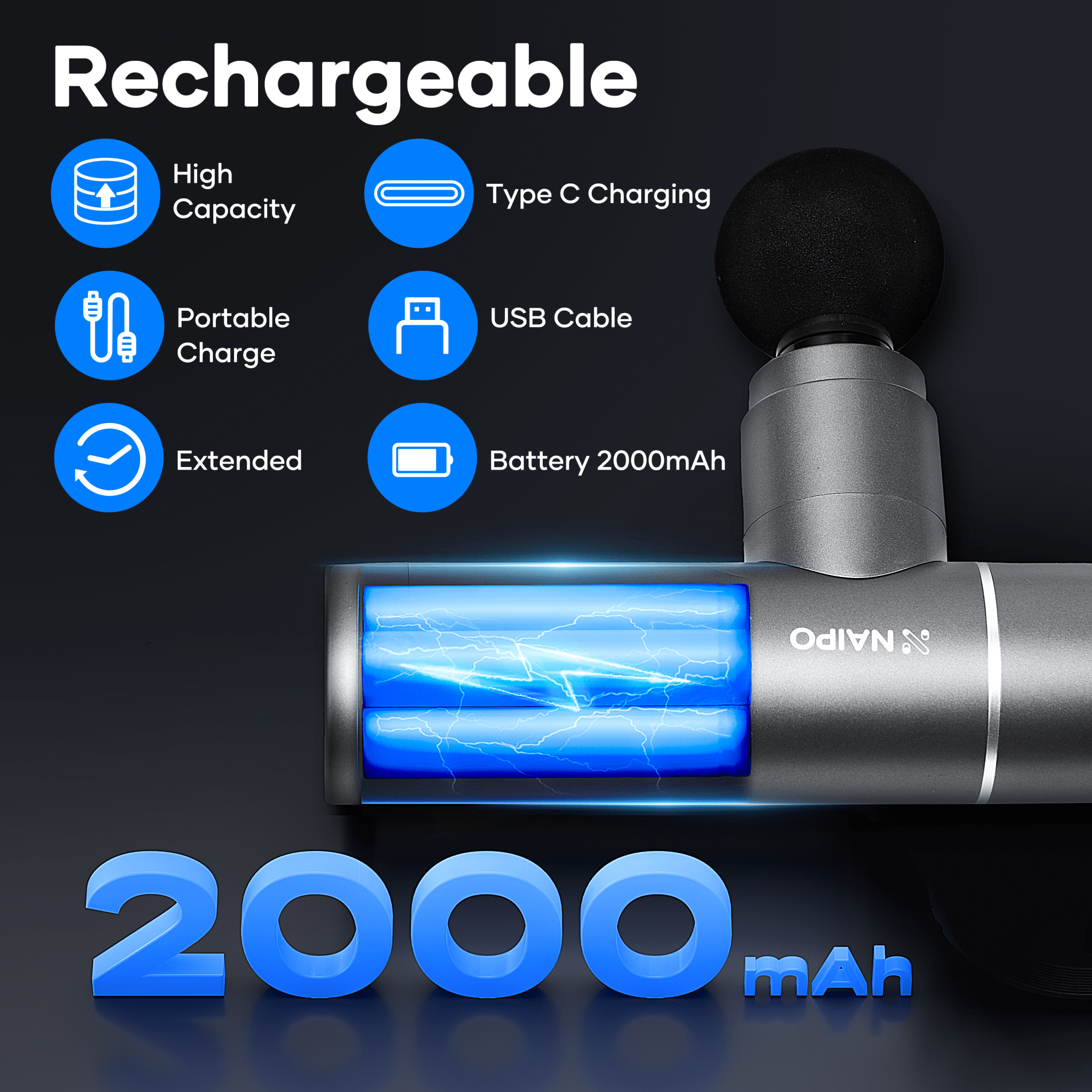 NAIPO NPMGUN - J11 Massage Gun - NAIPO