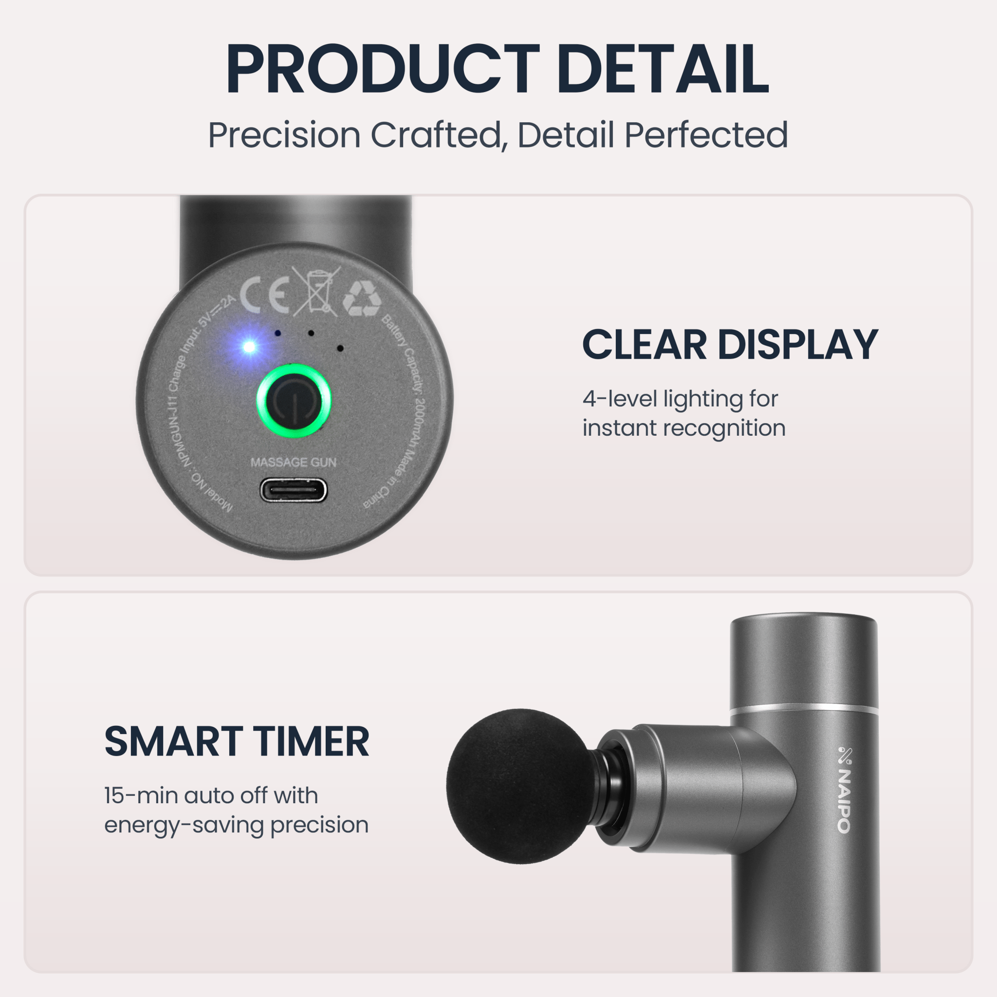 NAIPO NPMGUN - J11 Massage Gun - NAIPO