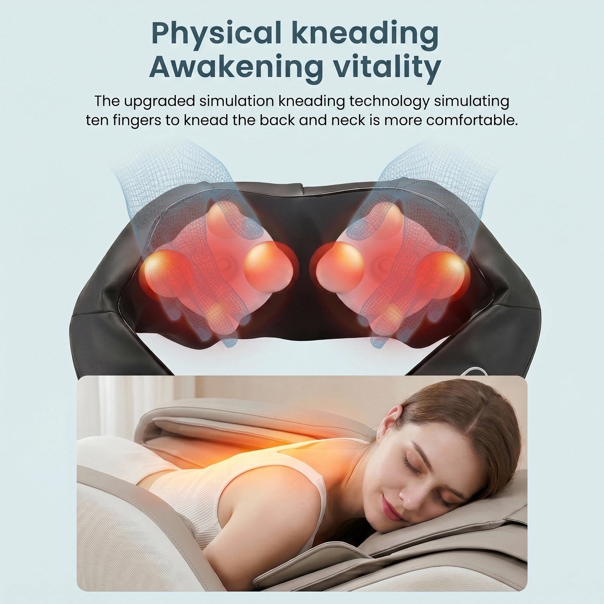 Naipo Shiatsu Back and Neck Massager with Heat Deep Kneading Massage, Best Gifts Mom Dad Women Men, Home, Office Car Use - NAIPO