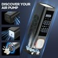 Naipo Tire Inflator 7800mAh Rechargeable Pocket Air Inflator 150 PSI Cordless 1 Min Fast Inflation Auto - Shutoff Pressure Pump for Car Bikes Balls Motorcycles Car Mattress - NAIPO