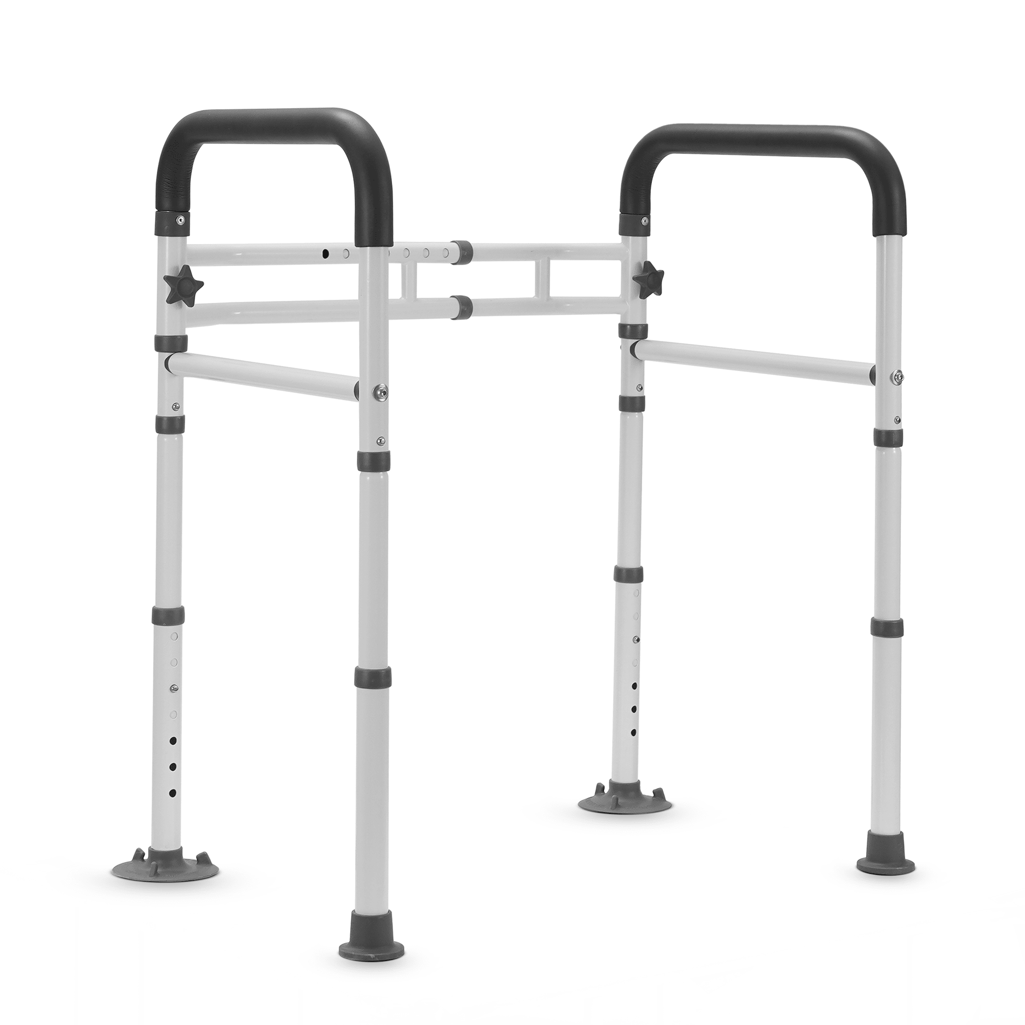 Naipo Toilet Safety Rails Frame with Handles for Seniors & Disabled, Adjustable Aluminium Supports up to 300Lbs, Fits Most Toilets - NAIPO