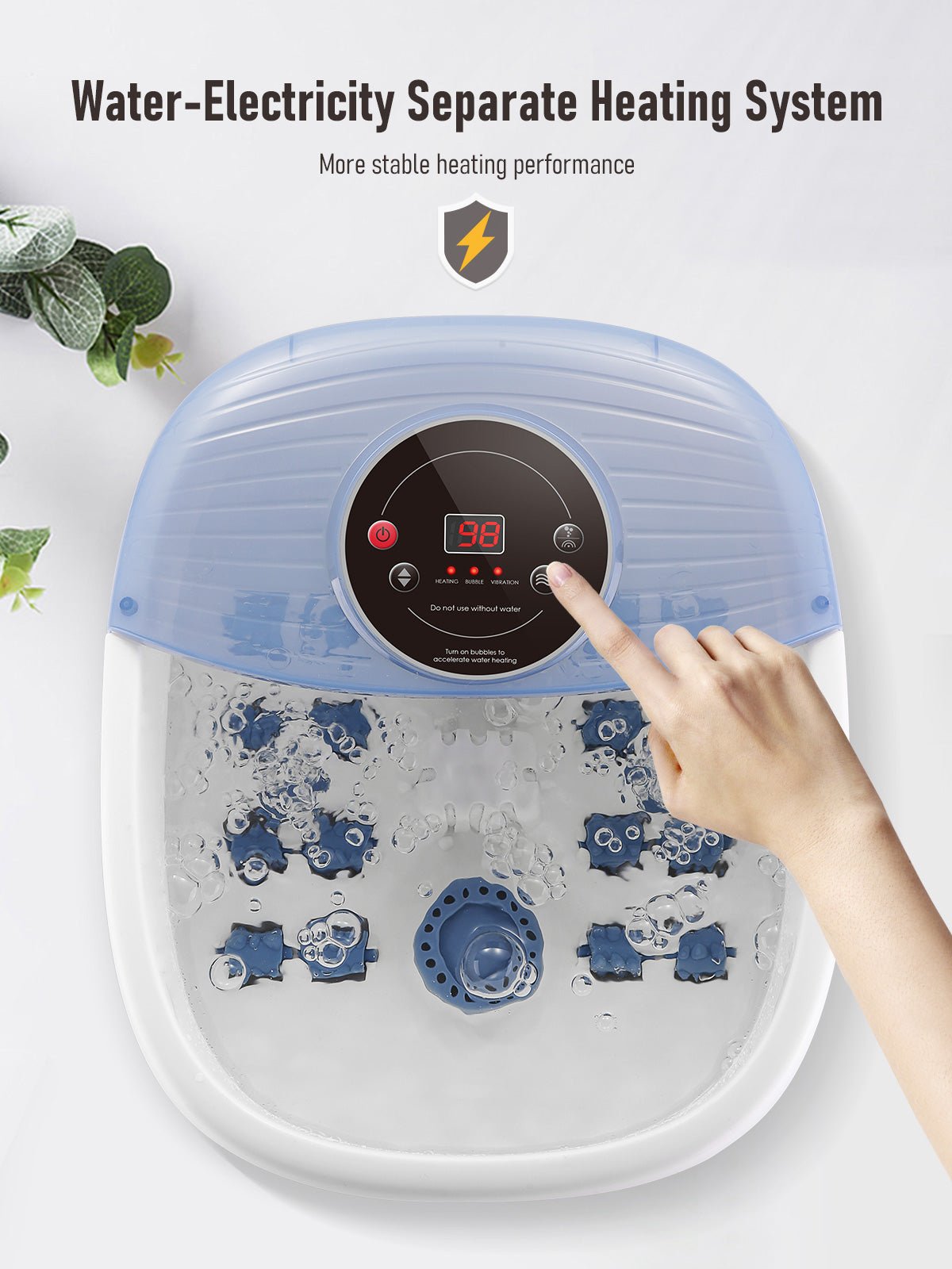 NAIPO XKAM - SPA18 Heated Bubble Foot Spa with Rollers - NAIPO