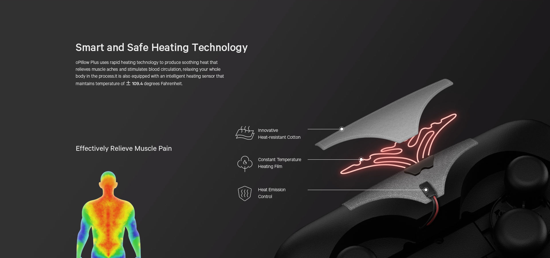 Masseur de dos NAIPO oPillow-P1 Plus