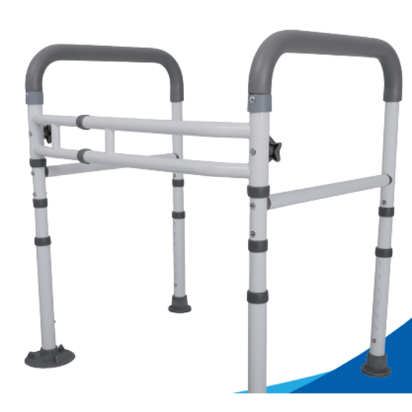 Toilet Safety Rails, Adjustable Detachable Toilet Safety Frame with Handles for Elderly, Seniors, Handicap & Disabled - NAIPO