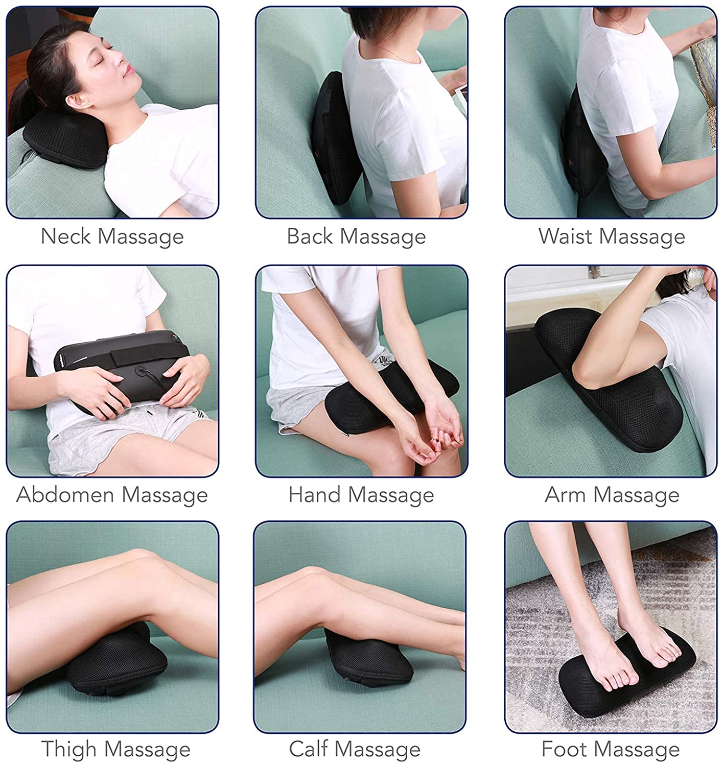 Back Massager Neck Massager Massage Pillow With Heat--Wholesale--US - NAIPO