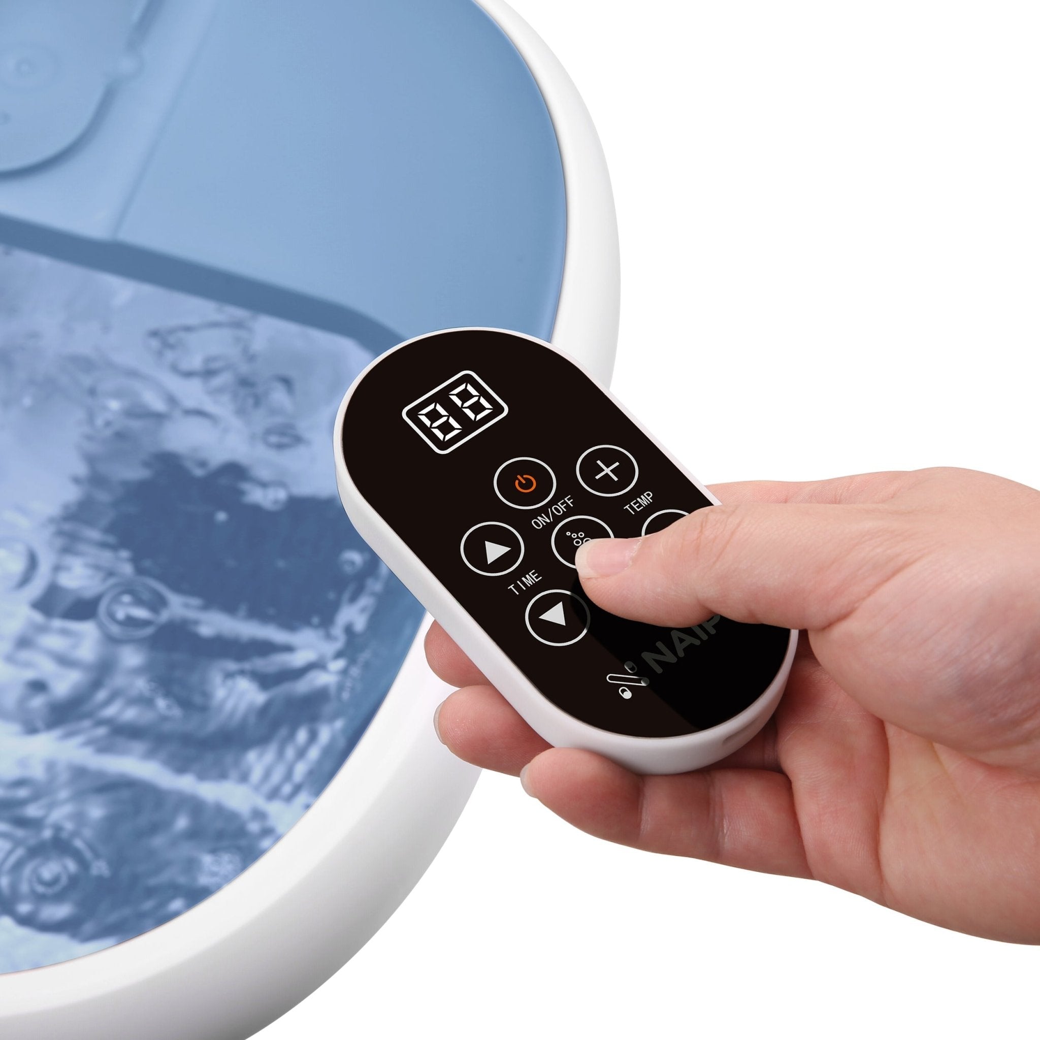 Collapsible Foot Spa with Massage Rollers, Heat, and Bubbles - NAIPO