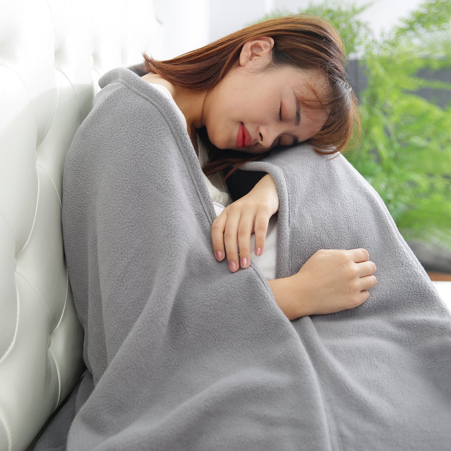 Electric Heated Blanket Twin Size 62'' x 84'' Polar Fleece Full Body Warming Premium Microfiber Sofa Blankets with Auto-Off 4 Temperature Settings Overheating Protection--Wholesale--US - NAIPO