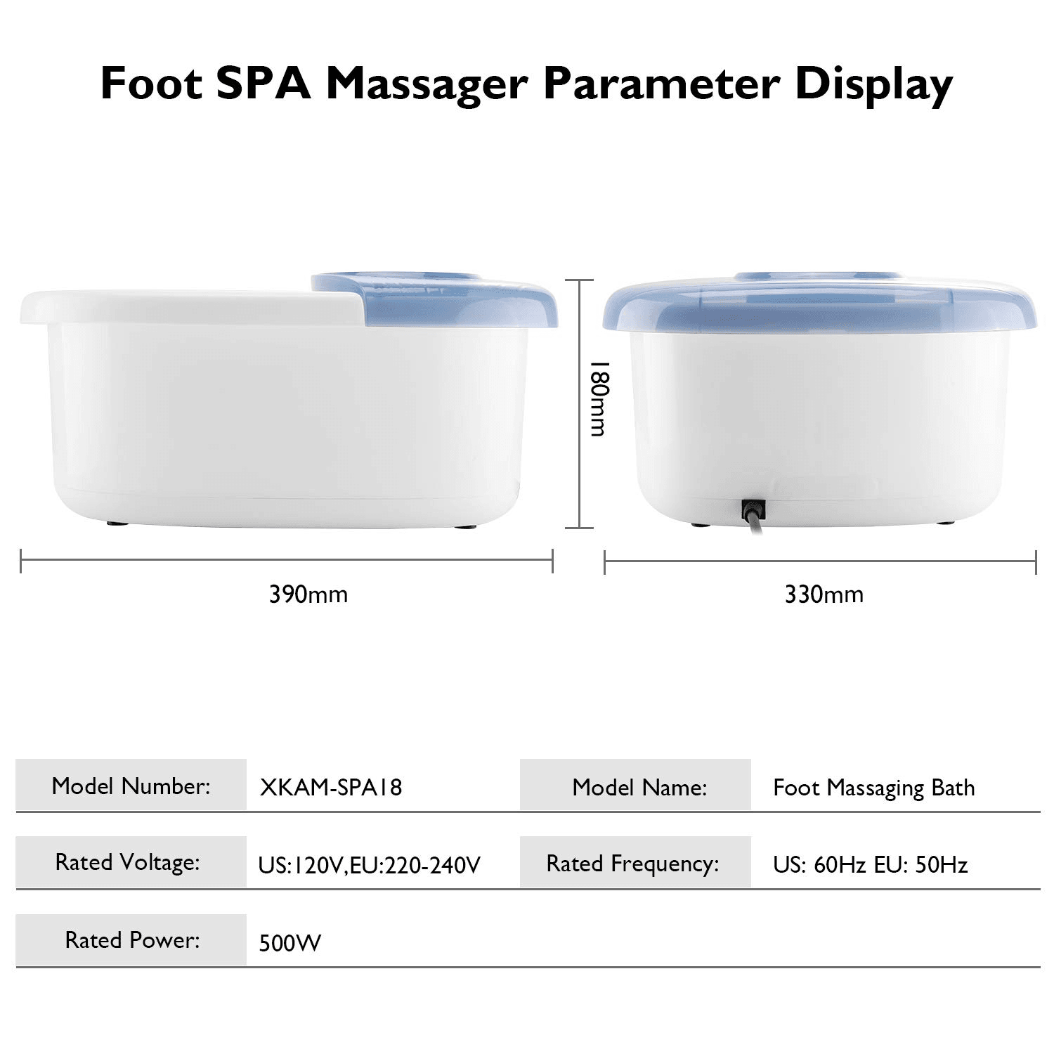 Foot Spa Bath Massager with Heat Bubbles Vibration 3 in 1 Function, 16 Masssage Rollers Soaker Digital Temperature Control Pedicure Tub Bath for Feet Home Use--Wholesale--US - NAIPO