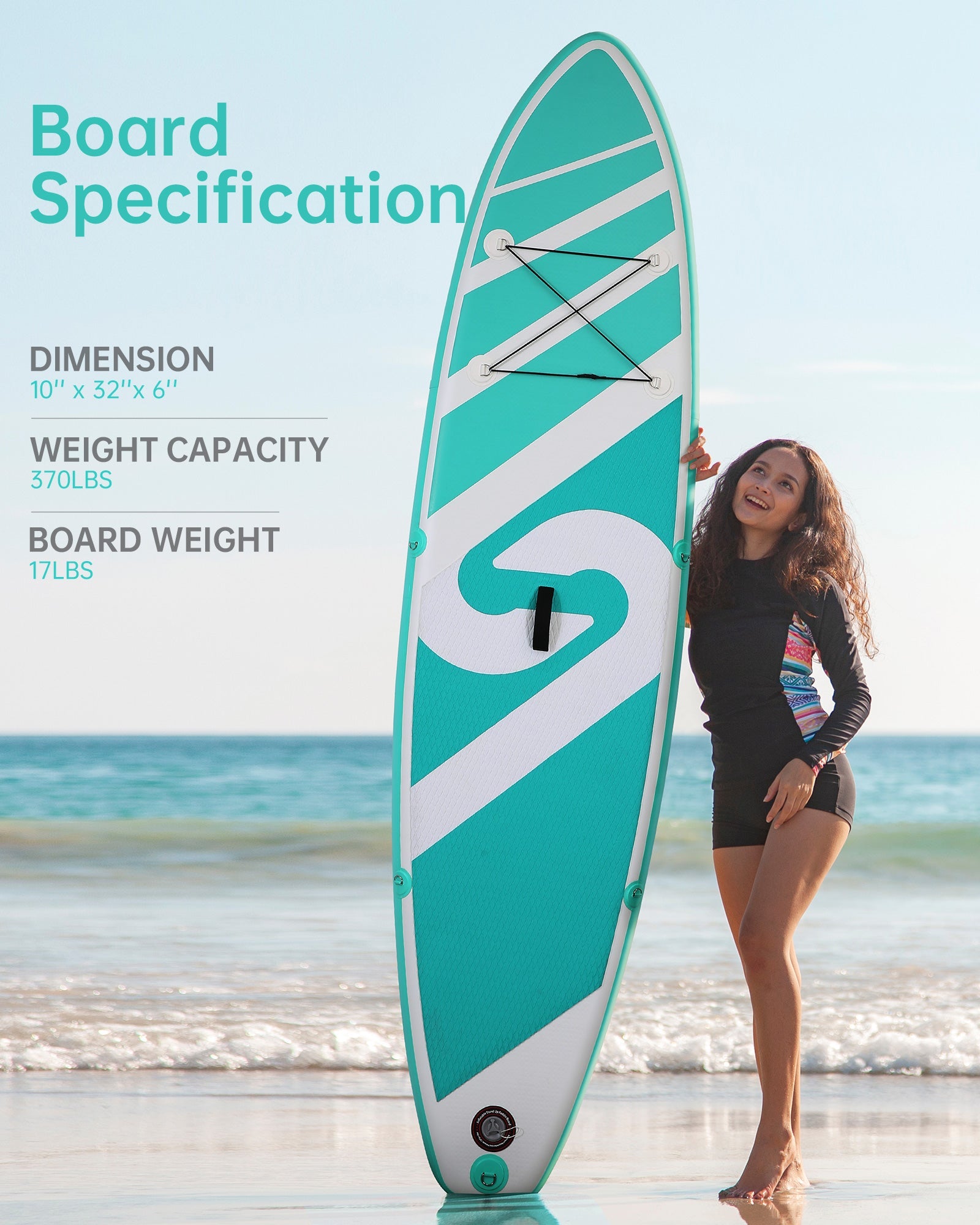 Inflatable Paddle Board Stand Up Paddle Board Inflatable Paddleboard SUP Board with Premium Full Accessories 120"x30"x6" for Youth & Adults Have Fun in Oceans, River and Lakes - NAIPO