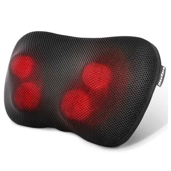 Maxkare Back Massager Neck Massager Massage Pillow With Heat, Shiatsu Kneading Massager for Shoulder, Waist, Use At Home Office - NAIPO