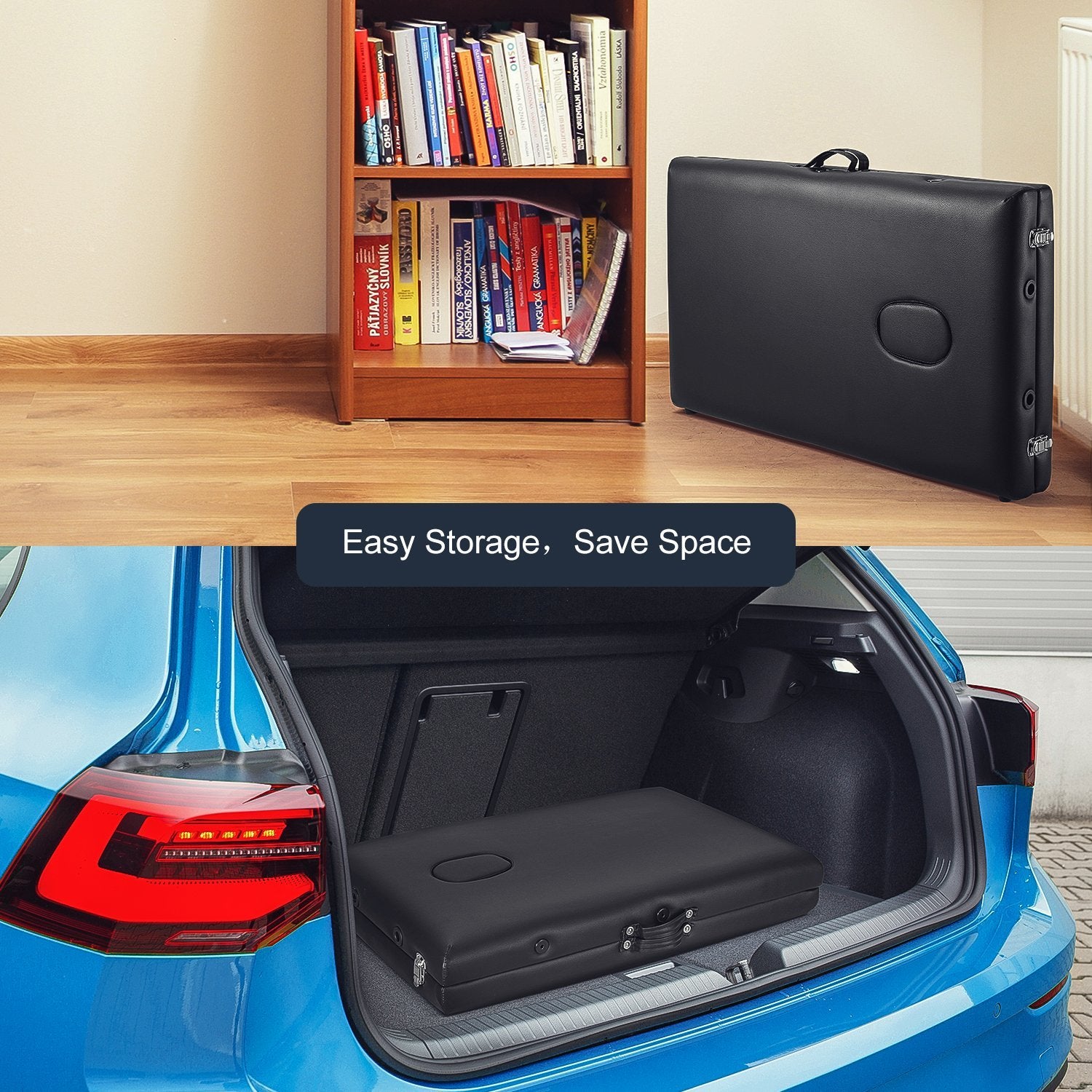 MaxKare Portable Massage Table with 2 Fold Wooden - NAIPO