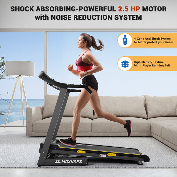 Maxkare Treadmill With Power Incline Treadmill MaxKare Treadmill