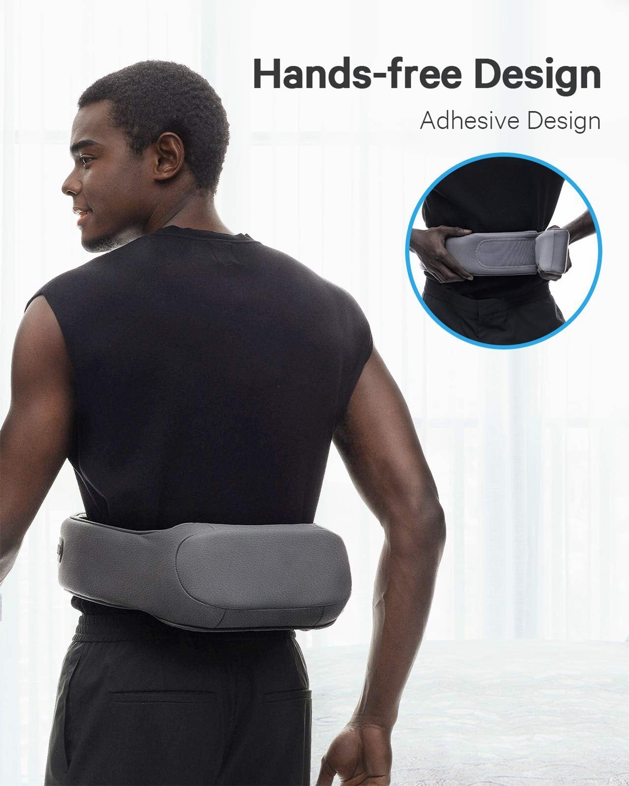Naipo Cordless Rechargeable Neck Shoulder Massager, Shiatsu Massage - NAIPO