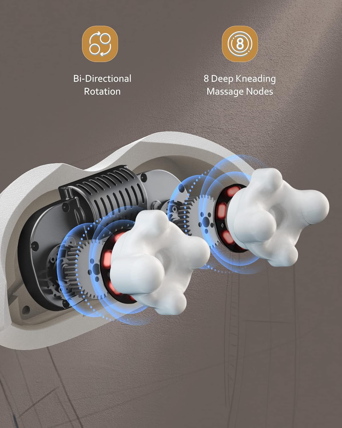 Naipo Neck and Shoulder Massager, 3D Deep Tissue Kneading Shiatsu Massager with Heat - NAIPO