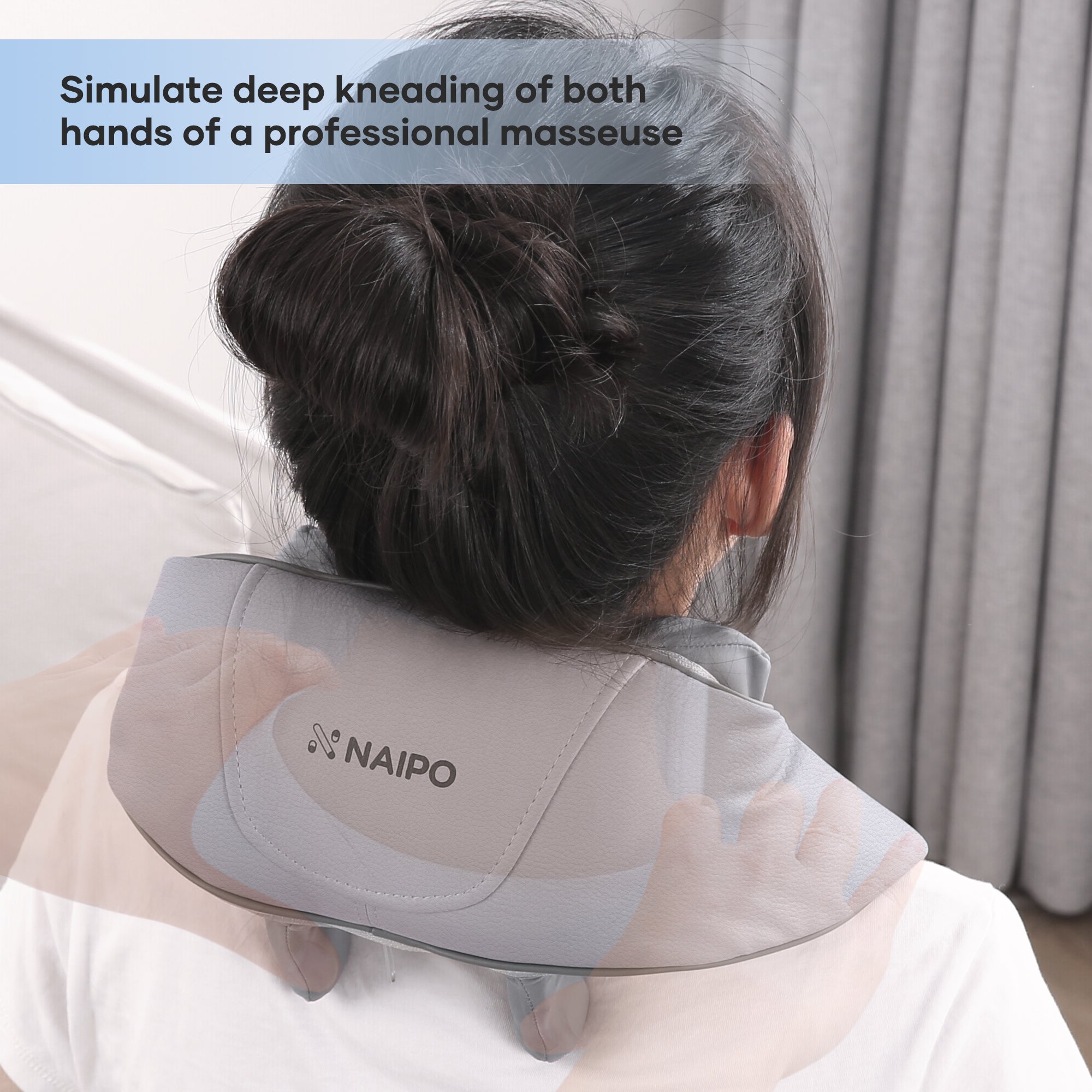NAIPO oFree Shoulder Massager with Heat and Adjustable Straps - NAIPO