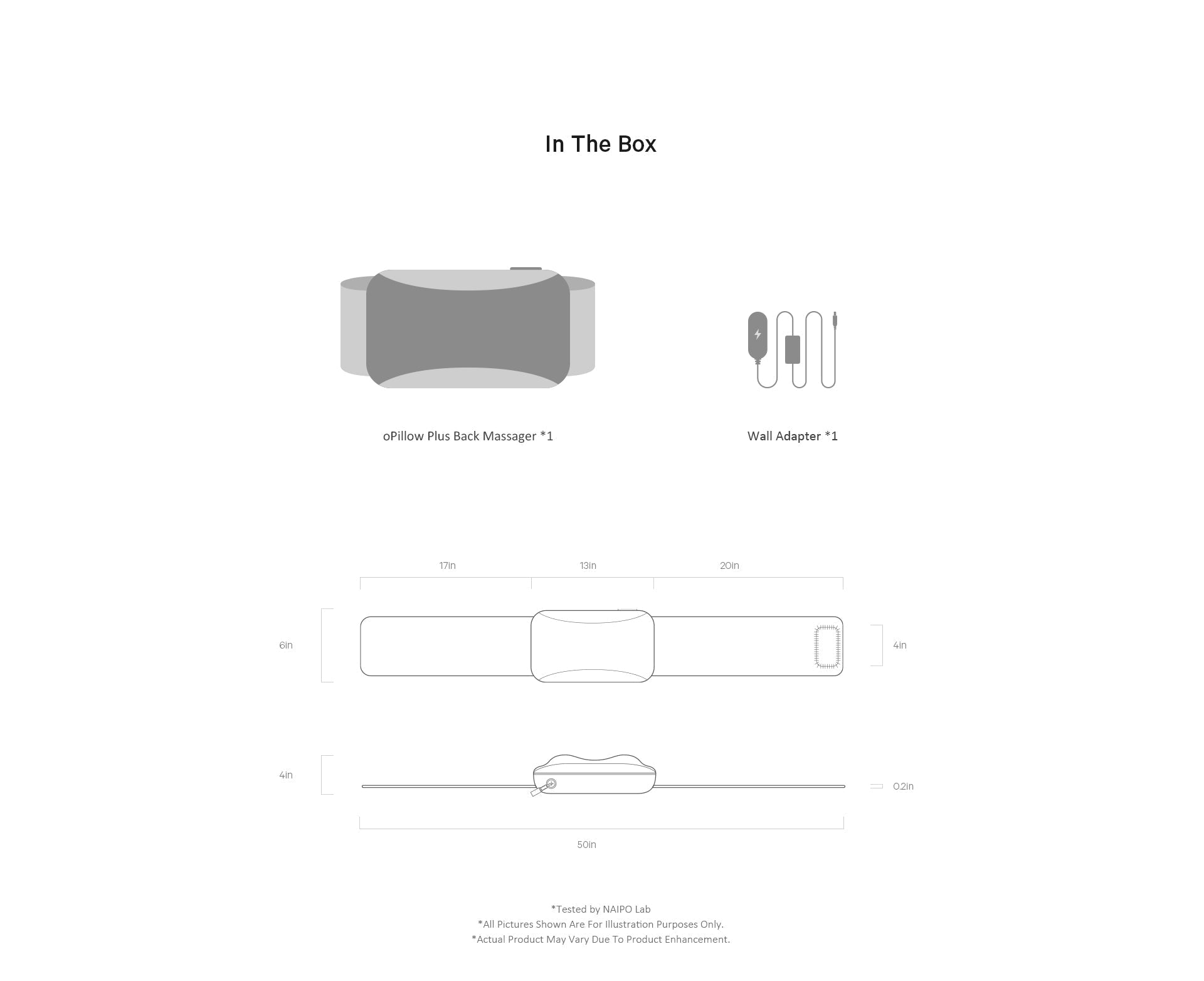 Naipo Shiatsu Rechargeable Pillow Massager - NAIPO