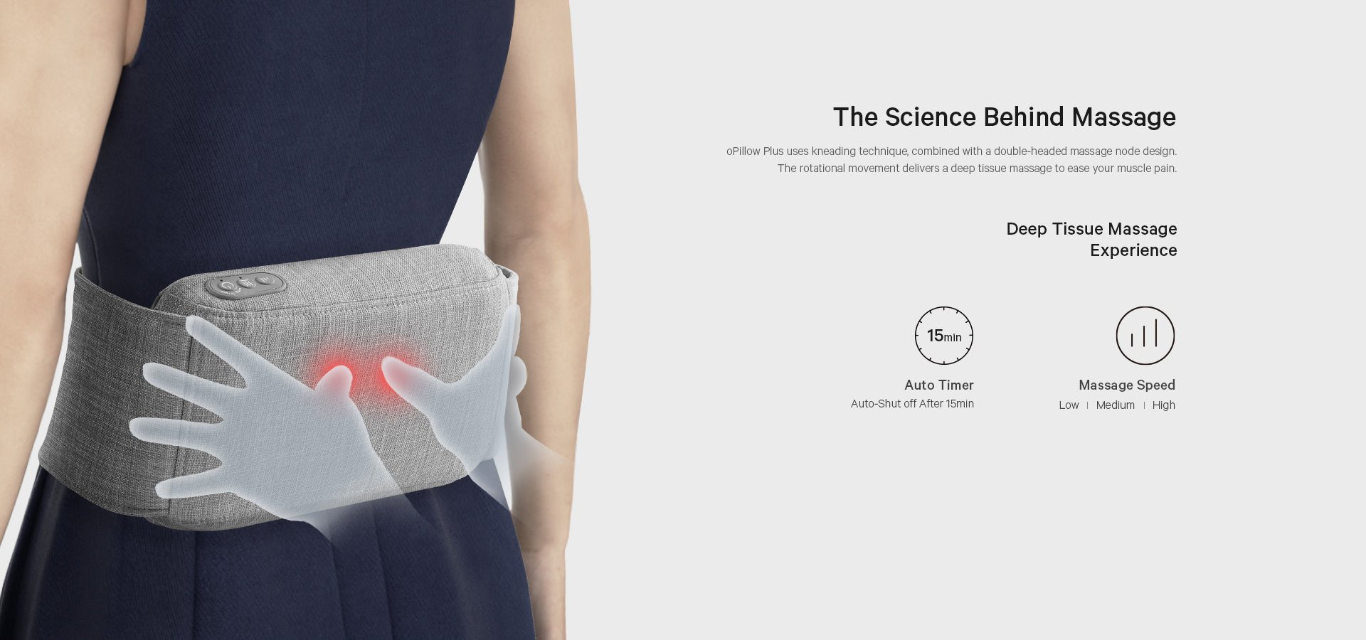 Naipo Shiatsu Rechargeable Pillow Massager - NAIPO