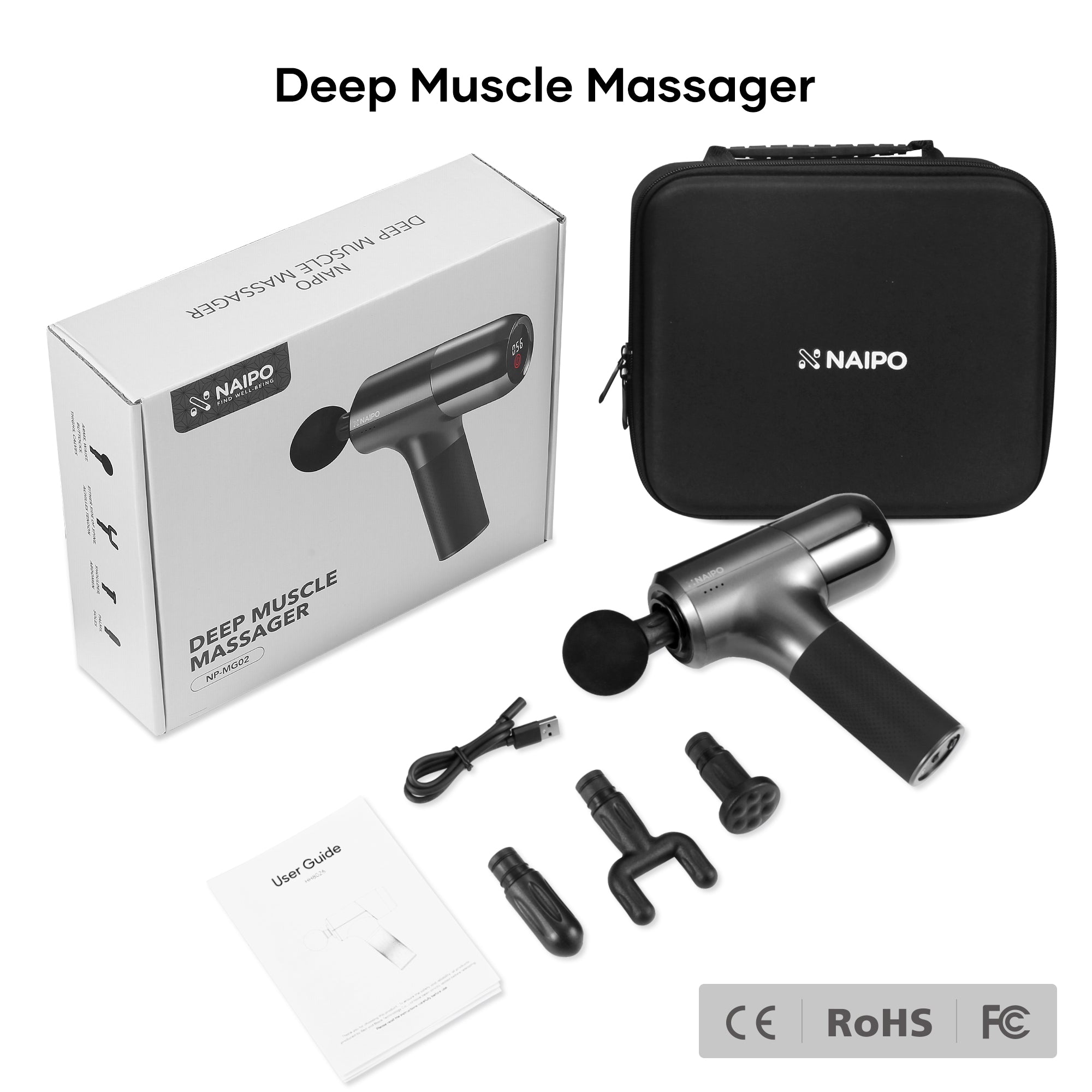 NP-MG02-Naipo Massage Gun Deep Tissue Massager - NAIPO