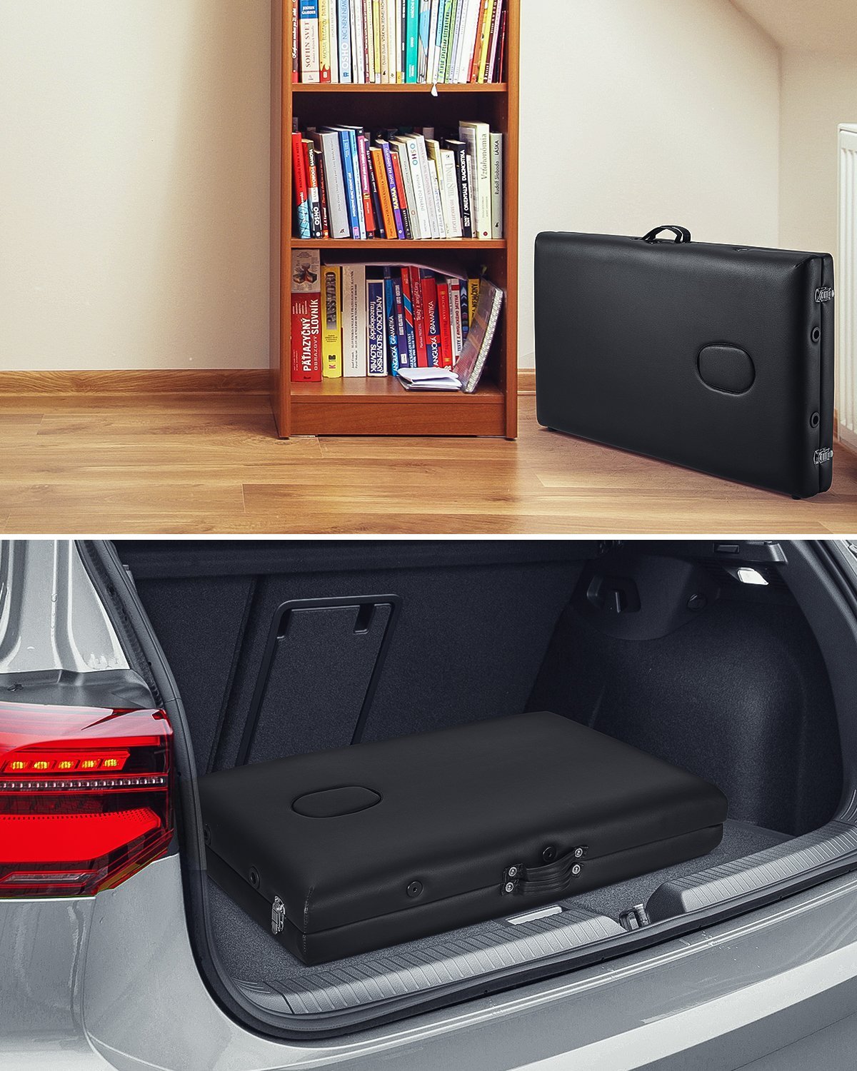 Portable Massage Table with 2 Fold Wooden - NAIPO