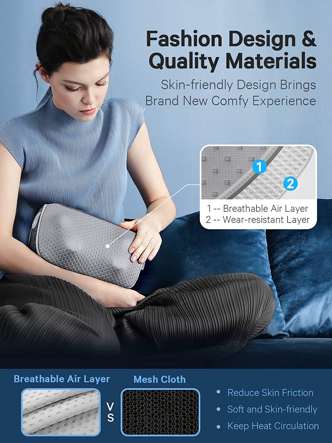 Shiatsu Massage Pillow with Heat--Wholesale--US - NAIPO