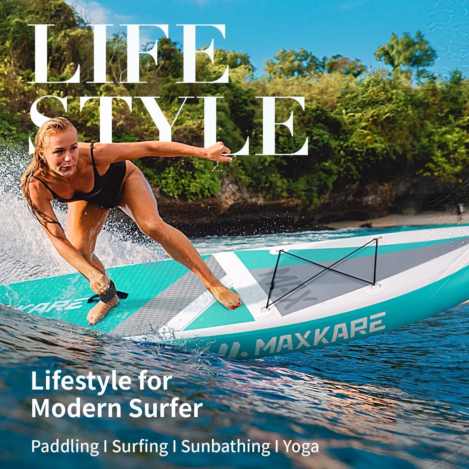 Stand Up Paddle Board Inflatable SUP with 10'30''6'' Premium Paddleboard & Bi-Directional Pump & Backpack Portable for Youth Adult Have Fun in River, Oceans and Lakes--Wholesale--US - NAIPO