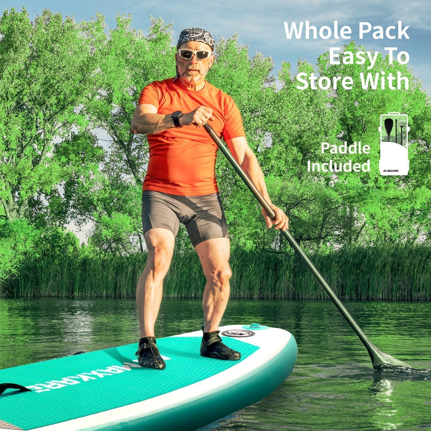 Stand Up Paddle Board Inflatable SUP with 10'30''6'' Premium Paddleboard & Bi-Directional Pump & Backpack Portable for Youth Adult Have Fun in River, Oceans and Lakes--Wholesale--US - NAIPO