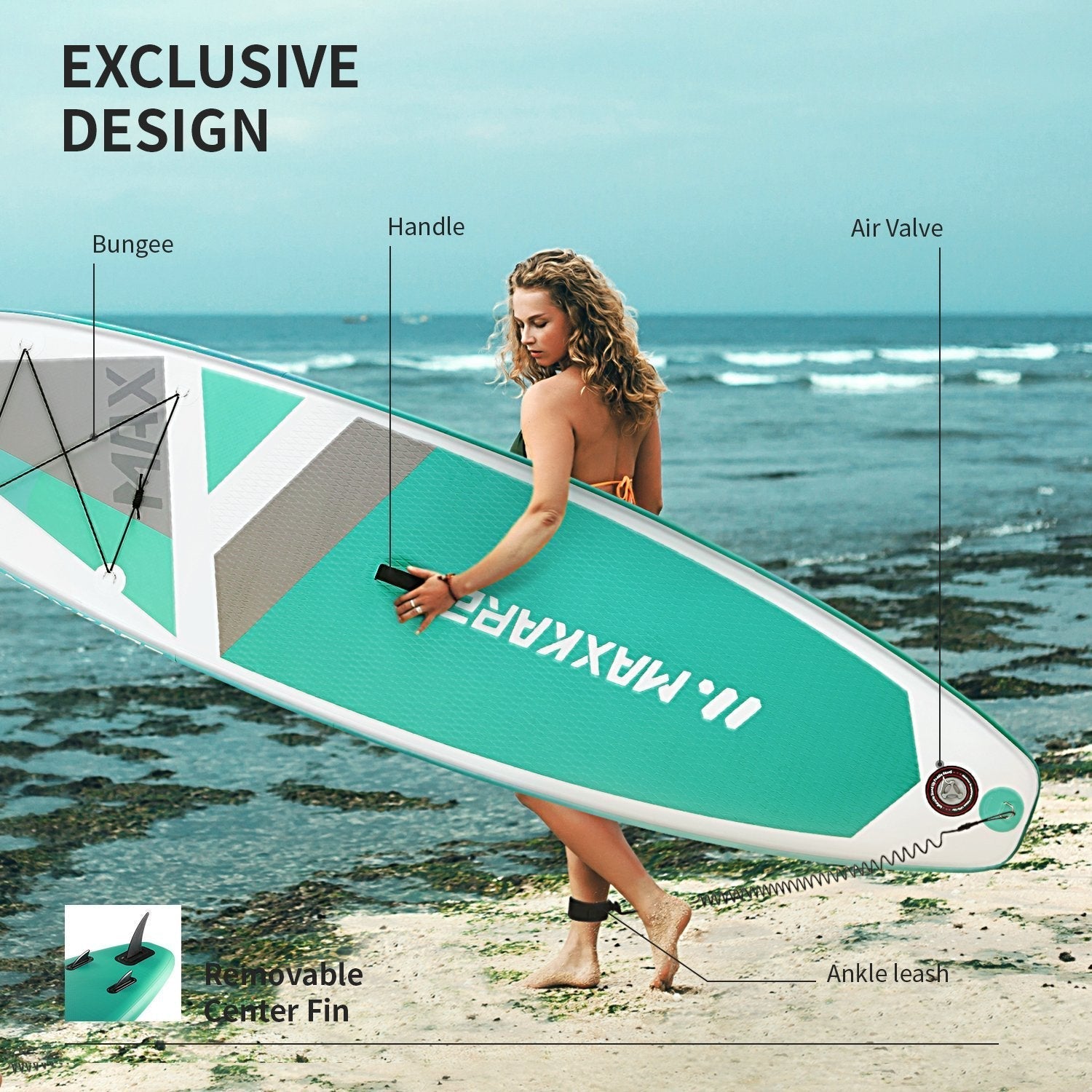 Stand Up Paddle Board Inflatable SUP with 10'30''6'' Premium Paddleboard & Bi-Directional Pump & Backpack Portable for Youth Adult Have Fun in River, Oceans and Lakes--Wholesale--US - NAIPO