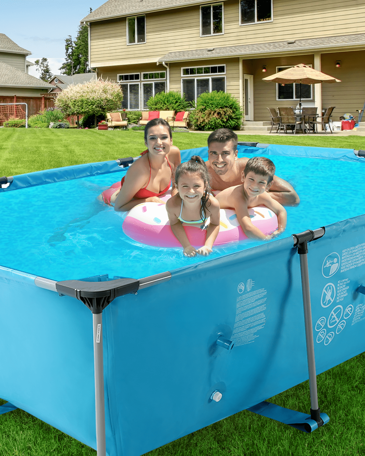 10Ft Frame Pools Blue Family Outdoor Use