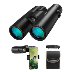 12x42 Binoculars for Adult High Powered,Binocular with Low Light Vision,Compact Waterproof Fogproof Binoculars for Bird Watching Hunting Travel Large Field BAK4 Prism & FMC Lens - NAIPO
