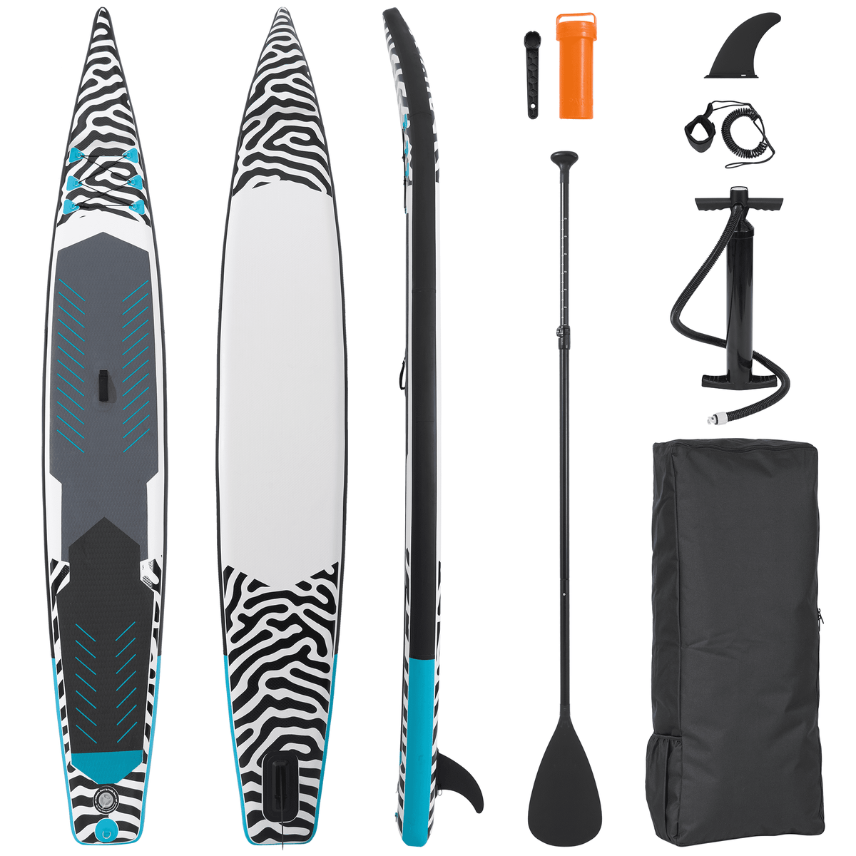 Naipo 14FT Racing Paddle Board with Pump Carry Bag Inflatable Paddle B