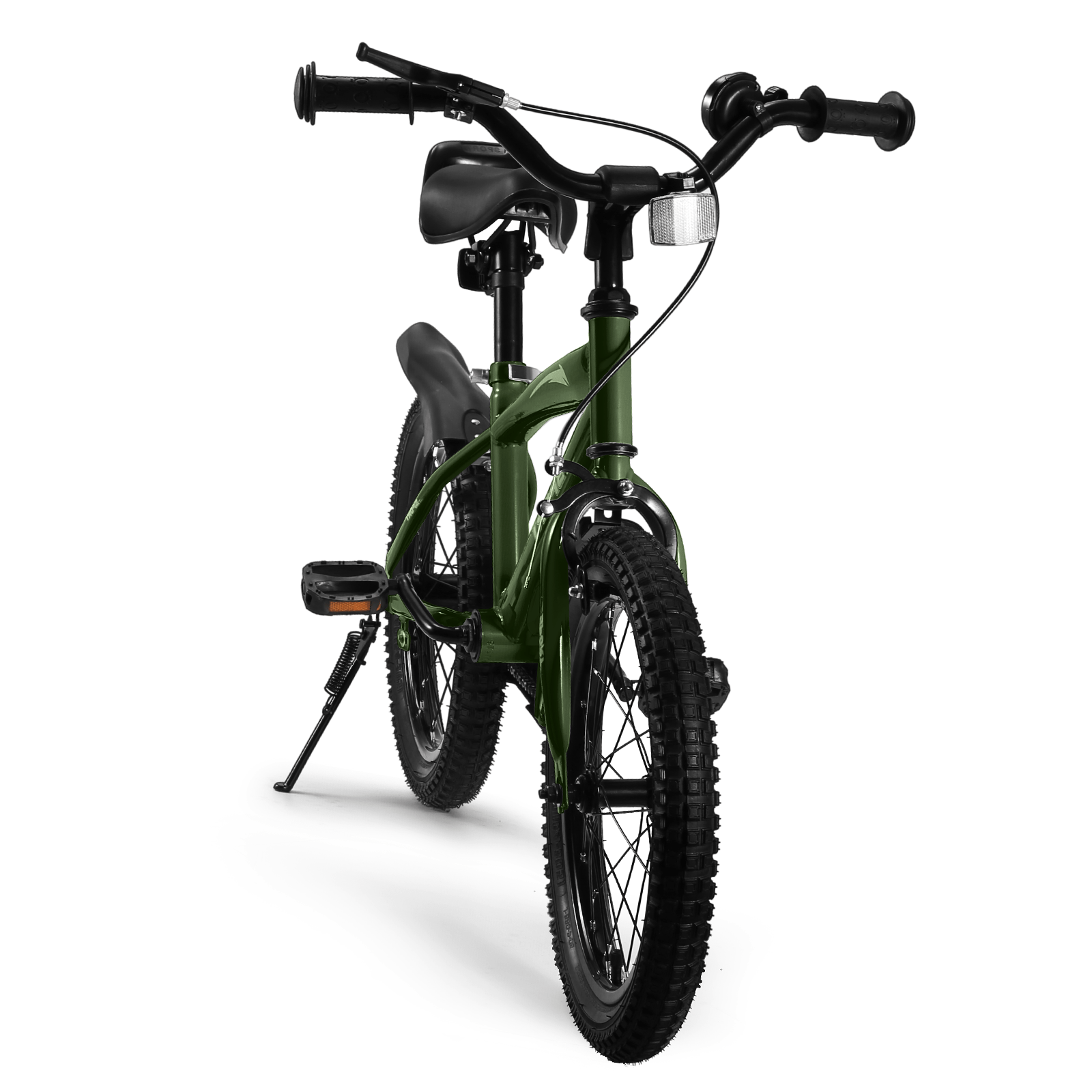 16 green kid bike w/Training Wheels, Handbrake Children Bikes