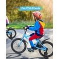 16 Inch Kids Bike Girls and Boys Blue Kid Bicycle with Kickstand & Training Wheels - NAIPO