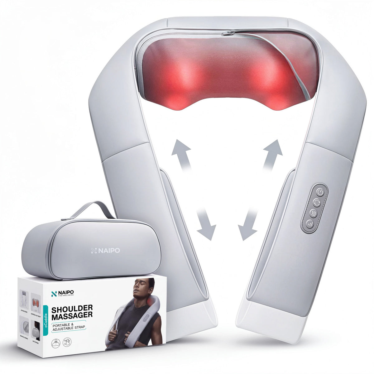 NAIPO oCuddle C1 Shoulder Massager with Adjustable Heat and Straps