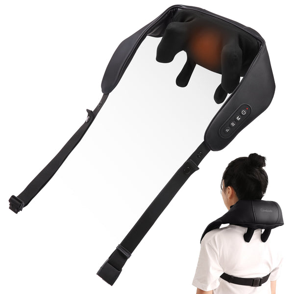 Naipo Cordless Shiatsu Neck Massager with Heat, Portable 6D Kneading Shoulder Massager for Pain Relief, Gifts for Mom Dad
