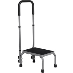 Naipo Medical Step Stool with Handle 7 Level Adjustable Height Non-Slip Steel Rubber Platform Footstool for Seniors, 300 lb. Weight Capacity