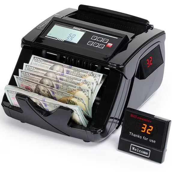 Compteuse de billets professionnelle Naipo avec détection UV/MG/IR/DD avancée – Vitesse de comptage : 1 000 billets/min, compatible USD et EUR, suivi du comptage uniquement (pas de valeur totale) (Aucune évaluation pour le moment) 