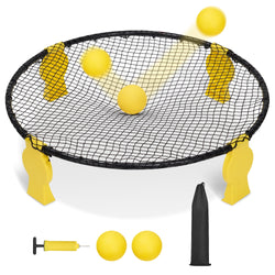 Beach Ball Game Set Outdoor Beach Game with 2 Balls Net and Carrying Bag Roundnet Game Set for Beach Yard Lawn Backyard and Park Indoor for Adults and Family - NAIPO