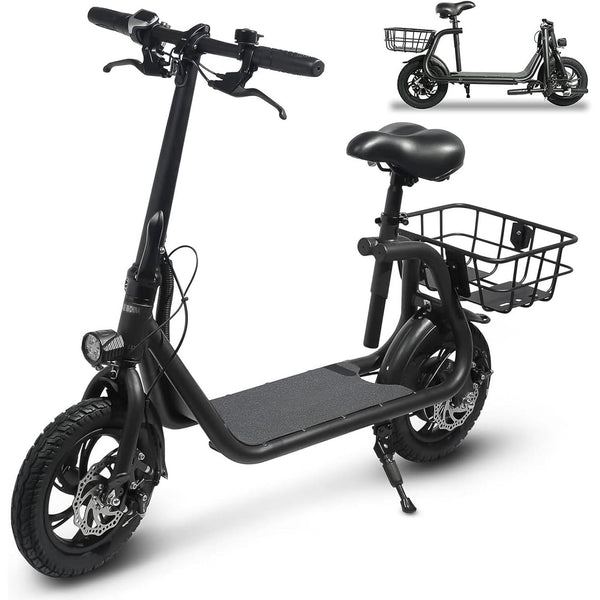 Electric Scooter with Seat, 34/21 Miles Long Range & 21/15.6 Mph Top Speed, 14