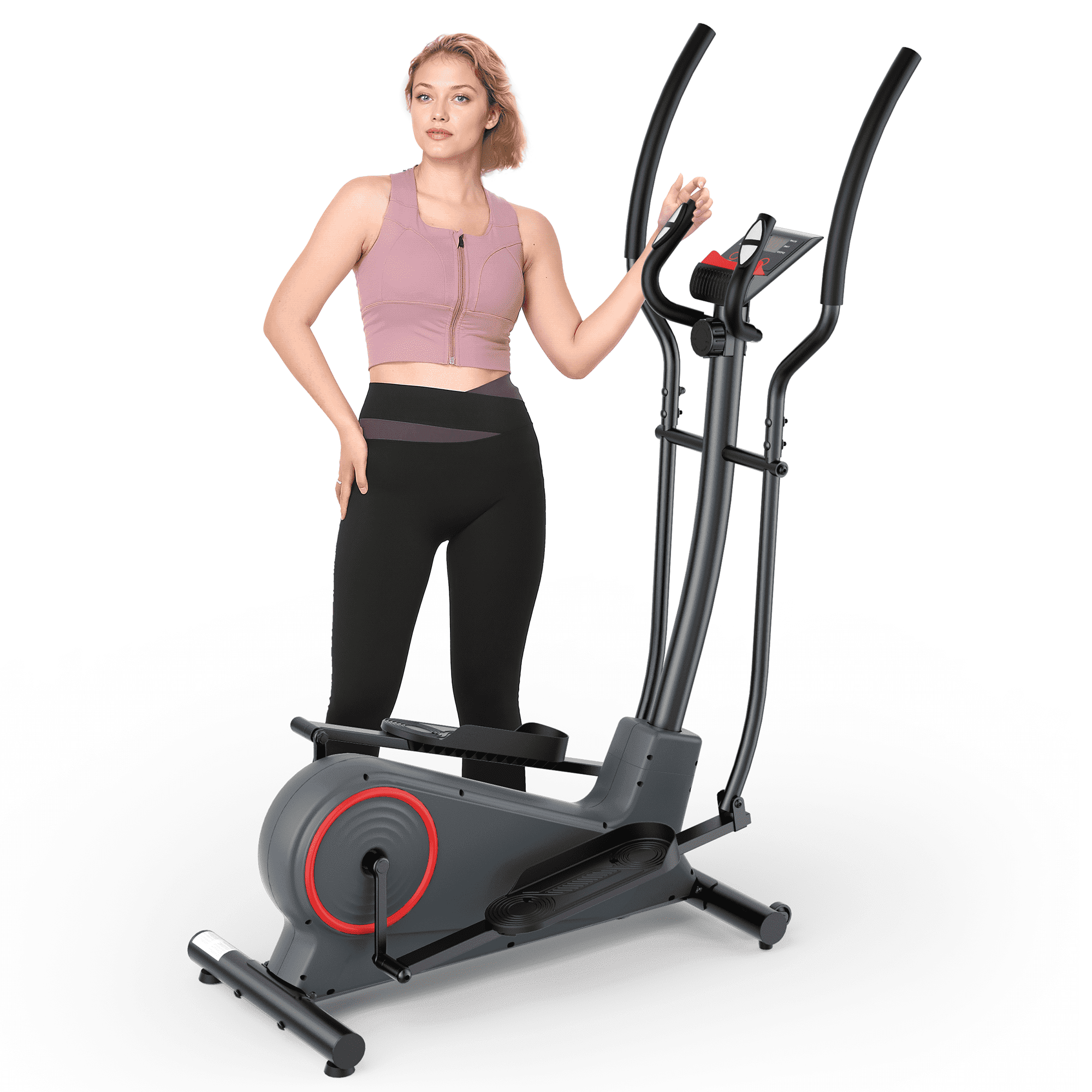 Elliptical machine for Home Use elliptical machine with Front Flywheel 264lbs pulse grips sensor - NAIPO