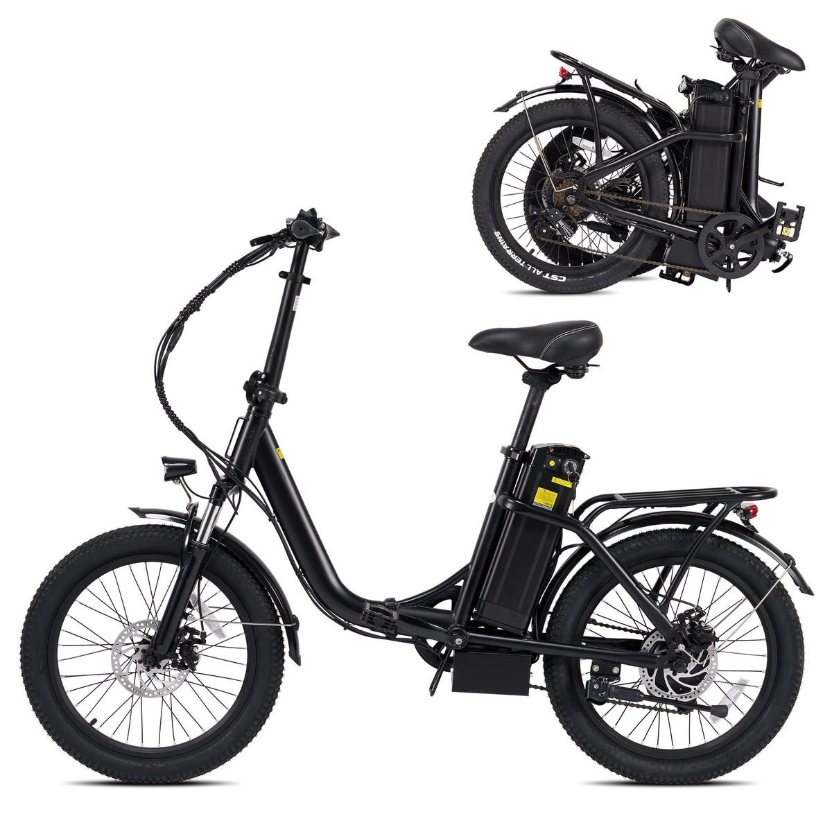 e bike damen 48v Folding Electric Bike with 48V 350W Motor 20MPH Top Speed, Front Suspe