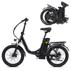 Folding Electric Bike with 48V 350W Motor 20MPH Top Speed, Front Suspension and Commuter 20" Electric Bicycle for Adults UL2849 - NAIPO