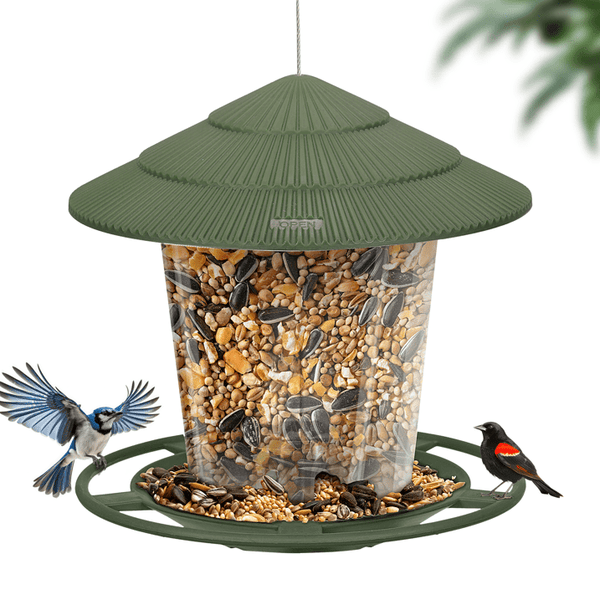 Hanging Bird Feeders for Outside, Squirrel Proof, Easy to Fill Wild Bird Feeders, Attract a Variety of Hummingbird, Garden Yard Decoration - NAIPO