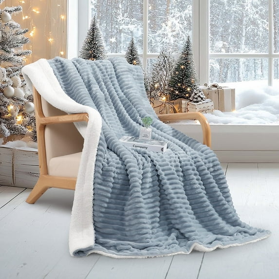 Heated Blanket Electric Throw 50 in x 60 in Soft Electric Blanket for Couch 6 Heat Settings Flannel Blanket and 4 Hours Timer Shutdown Machine Washable - NAIPO