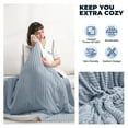 Heated Blanket Electric Throw 50 in x 60 in Soft Electric Blanket for Couch 6 Heat Settings Flannel Blanket and 4 Hours Timer Shutdown Machine Washable - NAIPO