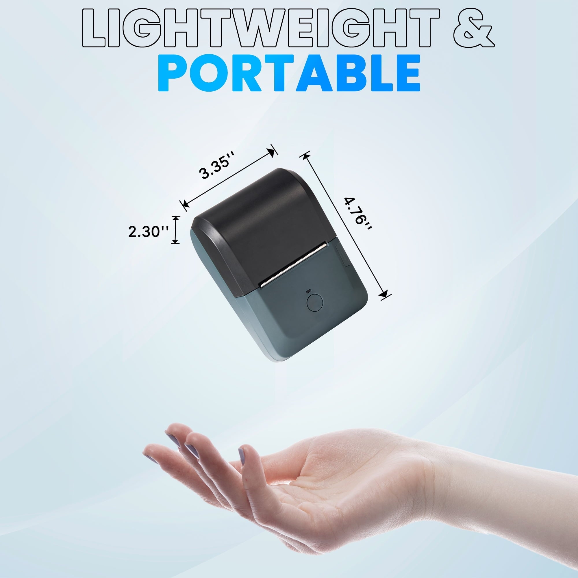 Label Maker Machine with Tape,Bluetooth Label Maker,Wide Waterproof Label Thermal Label Printer for Small Business,Address, Logo, Retail, Blue - NAIPO