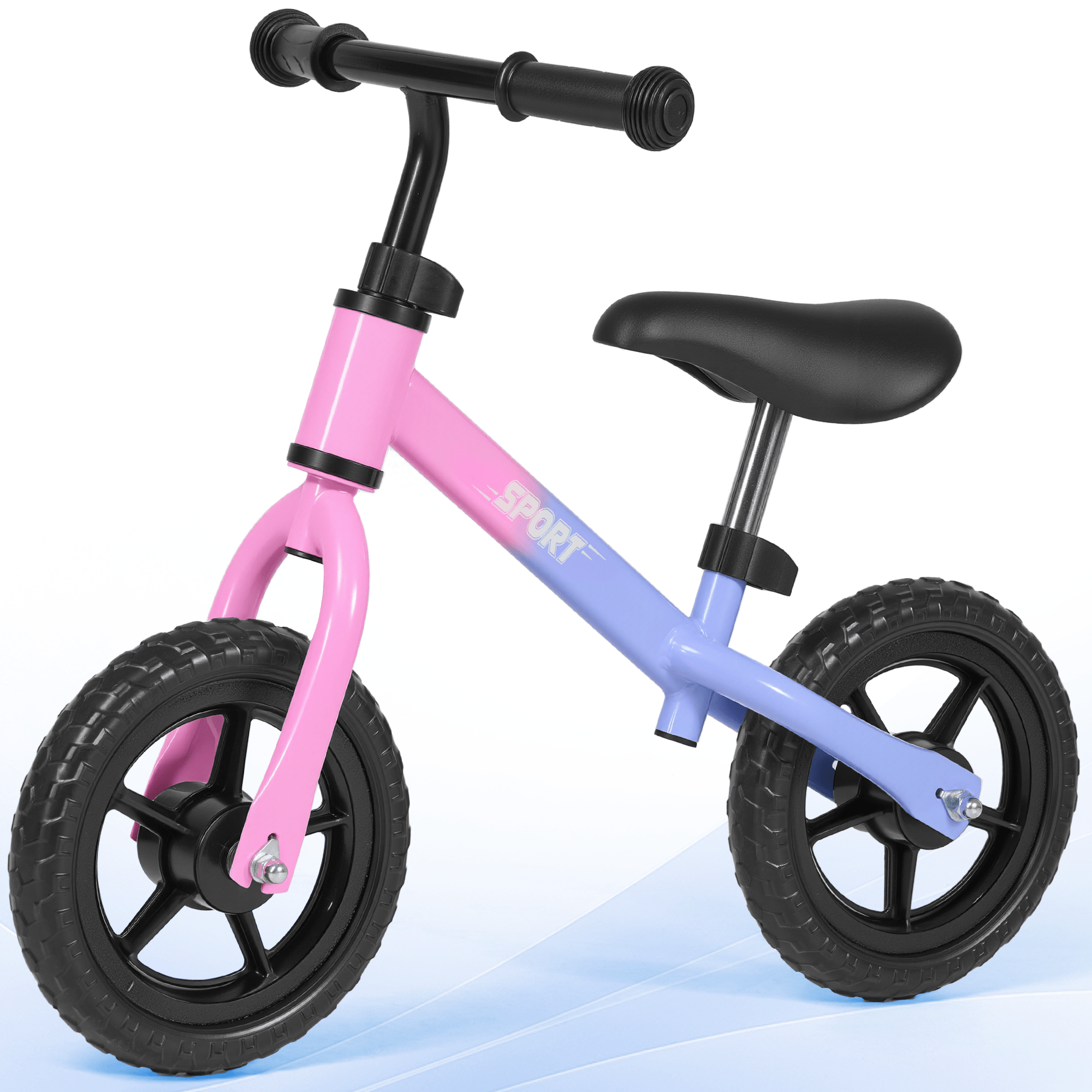 Naipo 10 Inch Balance Sport Bike for Kids Up to 37 - 45 Inches Tall, No Pedal Balance Bicycle Tool - Free Assembly, Lightweight Adjustable Height for Boys, Girls - NAIPO