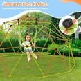 Naipo 10FT Climbing Dome with Hammock Swing Kids Outdoor Jungle Gym Playground Climber 500 lbs Gift for Boys Girls Orange & Green - NAIPO