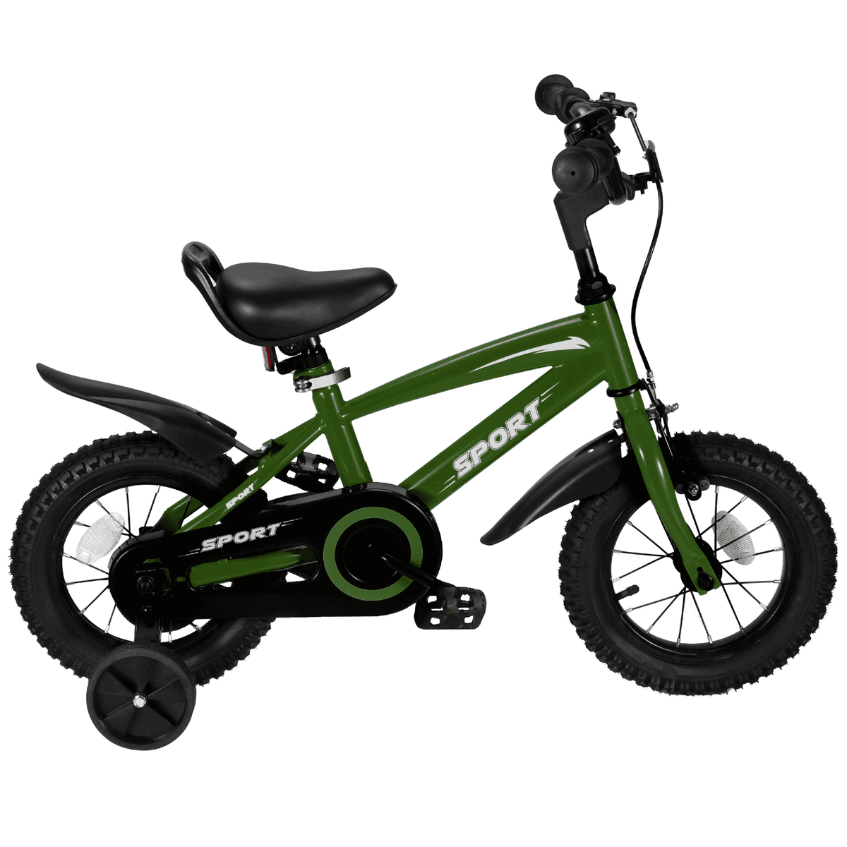 Naipo 12 in Kid Bike Green for Boys Girls with Trainning Wheels Sturdy